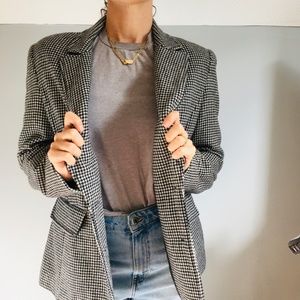 Chadwicks Tweed Houndstooth Blazer Size 8